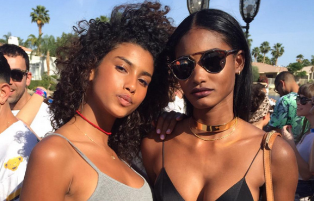 04212015_ImanHammam_MelodieMelrose_Coachella2015_BlackHair_Weave_Straightened_CenterPart_Natural_Curls_WashnGo_ShoulderLength