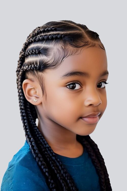 Kid's Cornrows (Ages 3 - 12) | Mobile Braiders in NYC, DC & LA