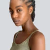 gabby-cornrows-fulani-nyc-la-dc-braider woman standing wearing Gabby braids or two feed-in braids